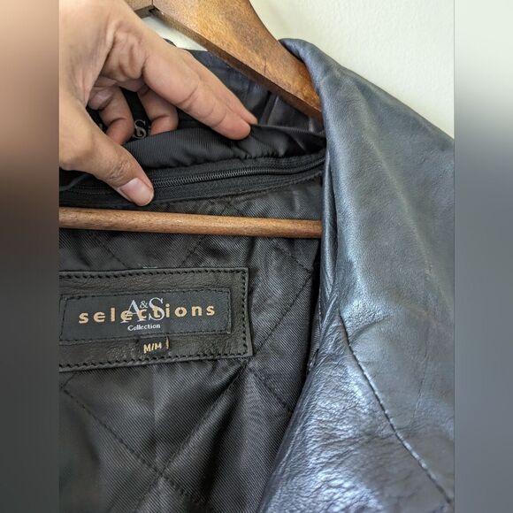 A&S selection vintage Y2K retro style 100% leather with removable inner size M - Picture 8 of 14